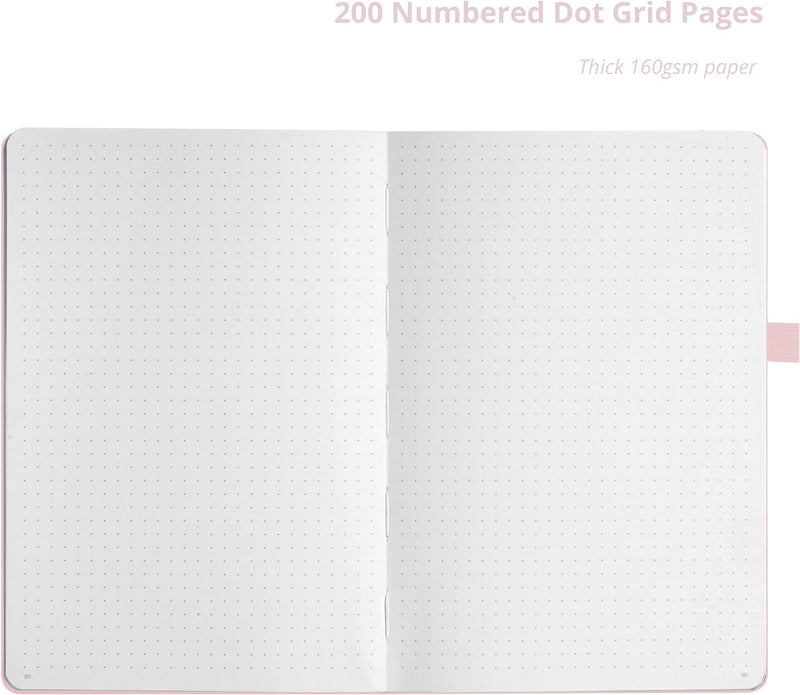 Vivid Scribbles A5 Guilded Flower 200 Page Luxury Dot Grid Journal