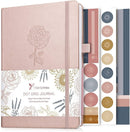 Vivid Scribbles A5 Shimmering Rose Garded 200 Page Luxury Dot Grid Journal