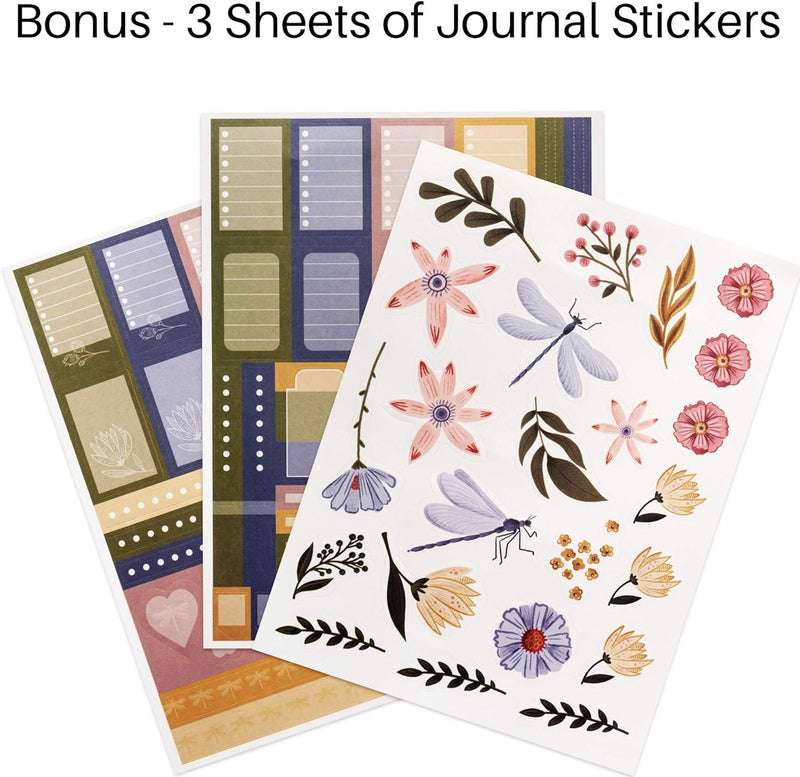 Vivid Scribbles A5 Whispering Flower 200 Page Luxury Dot Grid Journal